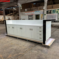 Comptoir de bar de restaurant de sushi en marbre haut de gamme à LED, prix d'usine, mobilier d'hôtel contemporain