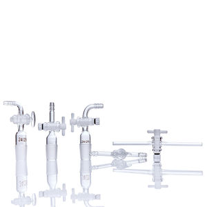 Лабораторная Высококачественная стеклянная посуда с высоким вакуумом с прямым отверстием, двухсторонний затвор из ПТФЭ, стеклянный запорный кран - Product Image 3