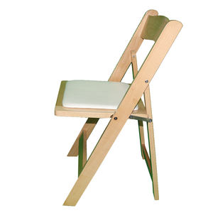 Silla plegable de madera blanca para eventos de boda, silla para decoración, venta al por mayor - Product Image 3