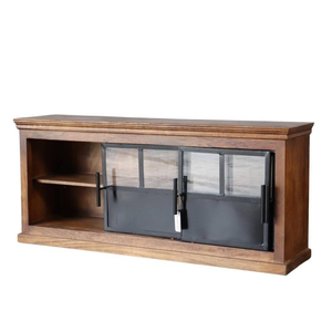 Buffet en bois fait main de style vintage avec des sculptures exquises, parfait pour le rangement dans la salle à manger et les intérieurs élégants. - Product Image 5
