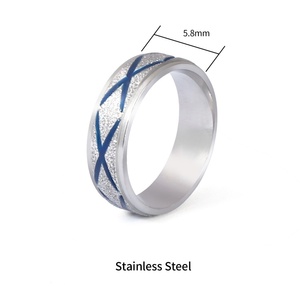 Anillo Geométrico de Acero Inoxidable Plateado para Niños de Alta Gama Europeo-Americano, Piedra de Nacimiento de Julio, Uso Diario, Moda Actual - Product Image 5