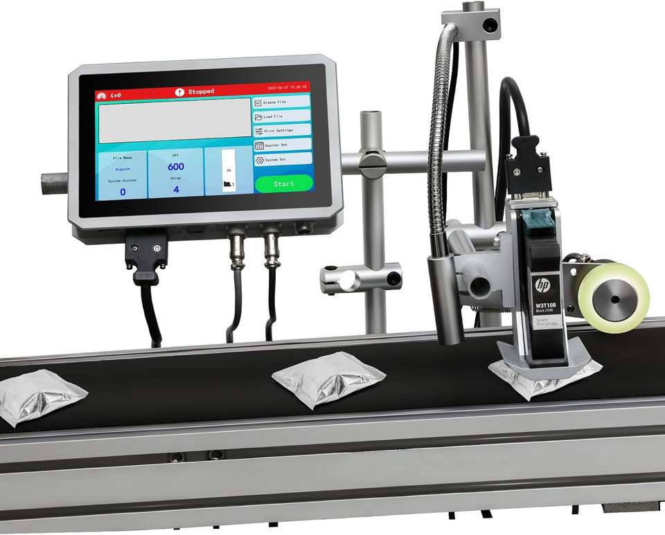 Industrial Inkjet Printer Online Kit Batch Coder Printing Text Number ...