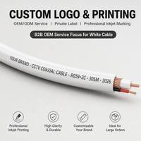 Cable Coaxial Siamese RG59+2C de 96 Hilos y 0.81mm con Cable de Alimentación 2C para Sistemas de Seguridad CCTV