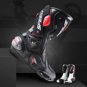 Bottes de course pour moto, chaussures de course pour moto, bottes de moto en cuir microfibre - Product Image 5