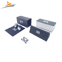 Haute qualité Rectangle impression Logo lunettes emballage lunettes de soleil étui cadeau boîte de rangement lunettes de soleil boîte de papier avec magnétique
