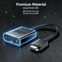VGA-Eingang zu Ausgang Adapter, Audio-Synchronisation + Micro-USB-Stromversorgung, Full HD Video für Meeting-Präsentationen