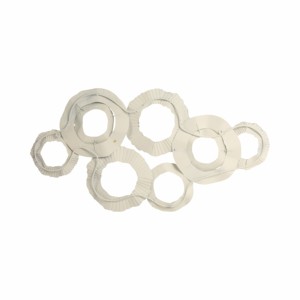 Decorazione da parete circolare in metallo a tema costiero per soggiorno, camera da letto, bagno, decorazione d'interni - Product Image 6