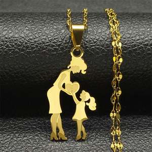 Moda Venta caliente madre hija collar de acero inoxidable Día de la madre collar joyería de moda - Product Image 5