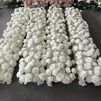 Dekorasi Meja Bunga EZ, Dekorasi Bunga Buatan Hijau Putih, Centerpiece Bunga Mawar, Rangkaian Bunga, Rangkaian Tanaman Hijau Palsu untuk Dekorasi Meja Pernikahan