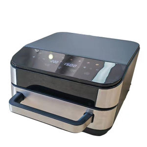 Friteuse à <span class=keywords><strong>air</strong></span> pour pizza de 4 L, double chauffage, commande manuelle, écran LED, revêtement antiadhésif PTFE, design carré, électrique, alimentée par l'énergie solaire, cuisine - Product Image 3