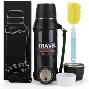 Large Capacity 2L Stainless Steel Vacuum Flask Water Flask Sports Travel Pot With Outdoor Handle