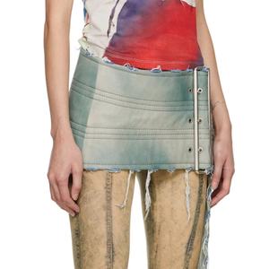 Mini-jupe en jean non extensible, mini-jupes en cuir et en jean pour femmes, sexy, vente chaude - Product Image 3