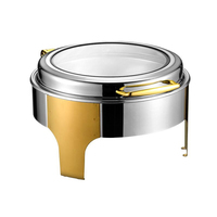 Marmite à alcool de luxe en acier inoxydable 6L, chauffe-plat pour hôtels et restaurants, ensemble de buffet, matériel de restauration pour banquets et maintien au chaud des aliments