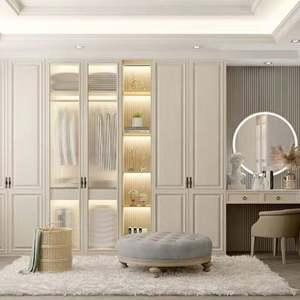 Armoire de chambre à coucher pliable en bois massif de style européen haut de gamme, personnalisée, moderne et résistante à l'humidité - Product Image 3