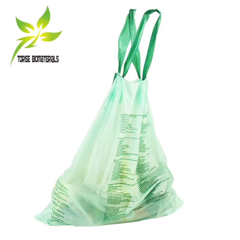 13 sacchetto della spazzatura da cucina alto compostabile da 30 galloni di grandi dimensioni sacchetti della spazzatura in plastica biodegradabile da 30 litri con coulisse 120