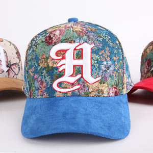 قبعة رياضية بشعار مطرز حسب الطلب أنيقة للبيع بالجملة قبعات بيسبول بنمط أزهار قبعات بيسبول كلاسيكية بطباعة رقمية - Product Image 6