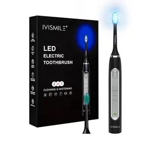 Sonic Rechargeable Accelerate Teeth Bleaching Black Whitening Led Electric Toothbrush