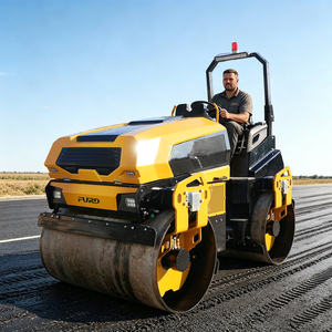 Nueva Mini <span class=keywords><strong>Rodillo</strong></span> Vibratorio de Doble Tambor para Asfalto, Compactadora de Carreteras de 5 Toneladas, <span class=keywords><strong>Precio</strong></span> de Fábrica - Product Image 1