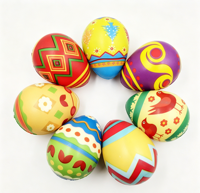 Balle anti-stress promotionnelle en PU en forme d'œuf, jouets à presser amusants et colorés, cadeaux de fête, logo personnalisé