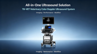 Appareil d'échographie Doppler couleur Hengfei HFT8 VET pour animaux, destiné aux cliniques vétérinaires et instituts de recherche, 4 ports de sonde