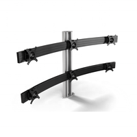 Kesino Direct Factory Nouvelle console de salle de contrôle LCD/LED à bras incurvé de haute qualité, armoire à six moniteurs, réglable en alliage d'aluminium