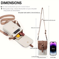 Sac à bandoulière mini pour téléphone portable en cuir PU imperméable personnalisé pour femmes avec bandoulière en cuir