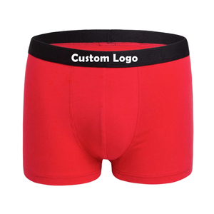 Calzoncillos bóxer y slips personalizados de fábrica para hombre con logotipo personalizado en la cintura, estampado sin costuras, tejido clásico, cómodo, de algodón y spandex. - Product Image 1