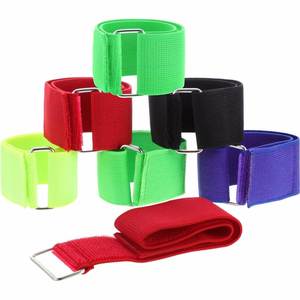 Multi-color <b>Adhesive</b> Nylon Flexible Elastic <b>Hook</b> and Loop Strap With Buckle Adjustable <b>Hook</b> and Loop Cinch Strap for Medical Use - Product Image 3