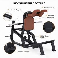 Appareil commercial de musculation des jambes à charge libre en acier pour l'entraînement des quadriceps, des fessiers et des ischio-jambiers