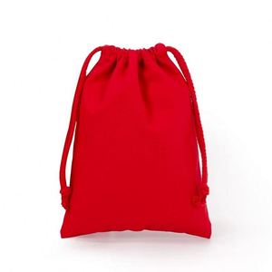 Pochette en toile de coton de haute qualité avec cordon de serrage, couleur naturelle, pochette cadeau pour bijoux avec logo personnalisé imprimé - Product Image 4