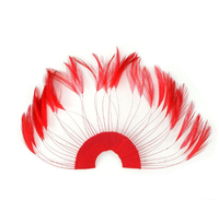 Bleu poulet Hackle plume plaque pour chapellerie chapeau Costume mariage mariée décor mode cheveux Fascinator accessoire artisanat bricolage