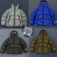 Veste d'hiver chaude imperméable écologique pour homme, grande taille, épaisse, de haute qualité, coupe-vent, avec capuche à lunettes, fermeture éclair longue