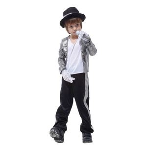 Costume de cosplay Michael Jackson pour enfants, garçons, anniversaire, carnaval, super star, chanteur, danseur, costume de fête à thème, 4ourcostumes - Product Image 1