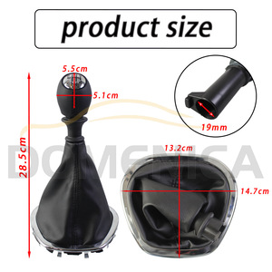 Car Gear <b>Shift</b> <b>Knob</b> For Renault Trafic 3II Vivaro 2014-2023 Black Leather Ergonomic Design Matte Electroplated Set - Product Image 5