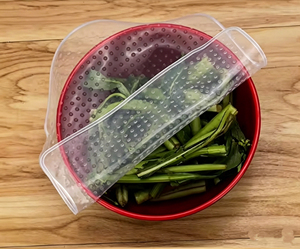 Couvre-aliments en silicone transparent réutilisable, couvercle universel pour la conservation des aliments - Product Image 4