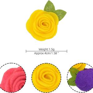 Flores de Fieltro de Colores <span class=keywords><strong>Arco</strong></span>íris, Materiales Hechos a Mano, Kangnai, Parches Decorativos DIY para Educación Temprana de Bebés de 5 a 7 Años - Product Image 2
