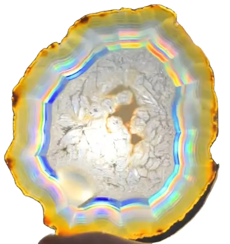 Đông Hải Bán Buôn Tự Nhiên Iris Agate Slice Cầu Vồng Chữa Bệnh Tinh Thể Đá Thủ Công Mỹ Nghệ Hiếm Khoáng Sản Mẫu Thủ Công Mỹ Nghệ Từ Indonesia