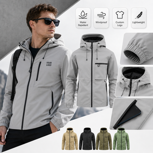 Nouvelle veste décontractée imperméable à capuche pour homme, idéale pour le printemps et l'automne, tenue d'assaut et de travail en extérieur - Product Image 1