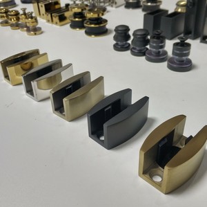 Puerta corrediza de vidrio sin marco Guía de puerta <span class=keywords><strong>corredera</strong></span> de acero inoxidable - Product Image 3