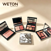 Palette de fards à paupières et poudre à sourcils en boîte plastique de 8 g - Emballage de maquillage compact - 5 unités
