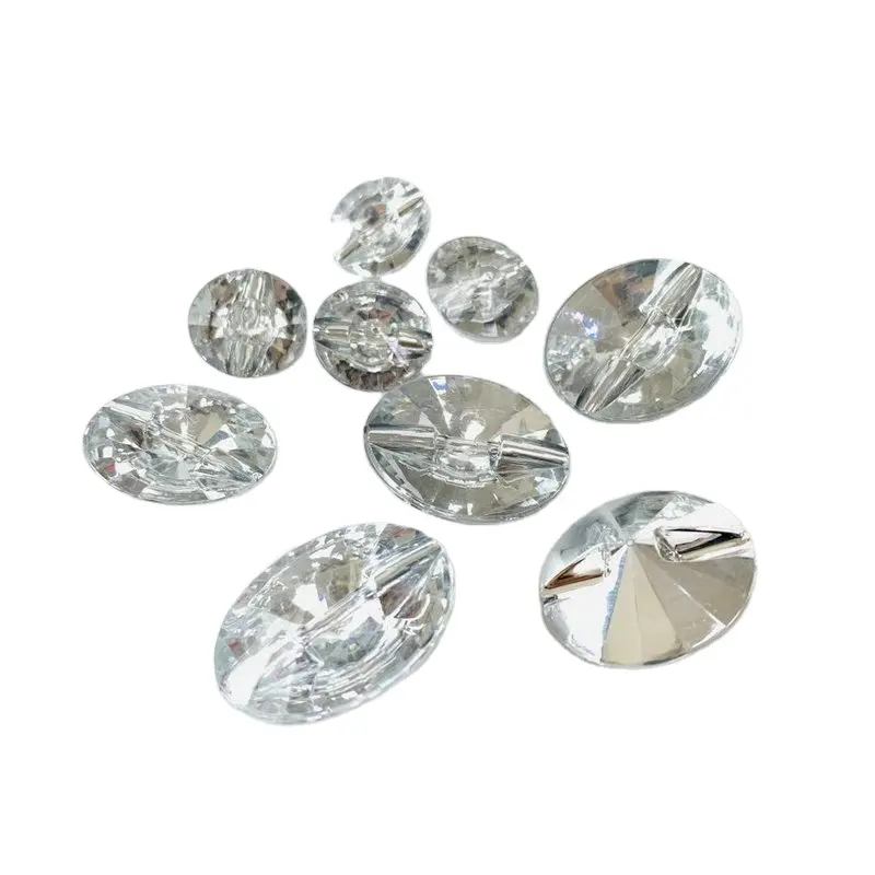 Wholesale low price Fancy diamond buttons Acrylic Crystal Button For Clothing