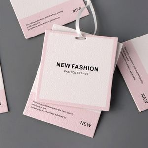 Factory Direct Sales Free Design Customized Clothing Paper <b>Tag</b> Professional Custom Paper Hang <b>Tags</b> - Product Image 2