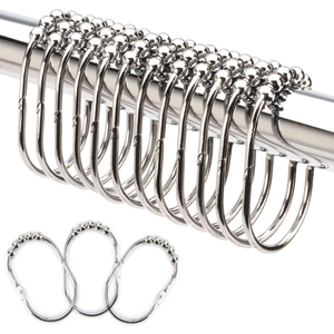 Bộ 12 Thanh Treo Rèm Tắm Bằng Thép Không Gỉ, Chống Gỉ, Mạ Crôm Bóng, Xingda - Product Image 1