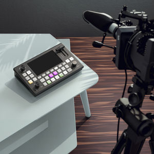 Commutateur vidéo EZOLEN à cinq voies PGM PVW avec commande T-Bar, bouton à bascule, menu, pour la diffusion en direct, prend en charge jusqu'à deux niveaux pour les conférences - Product Image 6