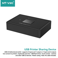 Conmutador USB 2.0 Bidireccional 2 en 1, 480 Mbps, Conmutador de Uso Compartido 1 en 2 para Ratón, Teclado, Escáner, Impresora