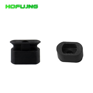 HOFUJNG Ventosa de vacío de goma de silicona ovalada larga de 5x8 con doble orificio, blanca/negra, para máquina de envasado de bolsas abiertas - Product Image 2