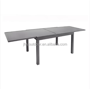<span class=keywords><strong>Mesa</strong></span> de comedor extensible moderna de aluminio para exteriores, muebles de Metal duraderos para Patio, jardín, hoteles - Product Image 1