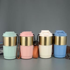 Termo de Acero Inoxidable de Doble Pared de 450 ml, Taza de Café Aislada y Portátil con Pajita Pequeña y Bonita, Nuevo Diseño para Amantes del Café - Product Image 6