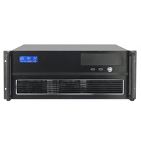 Casing Server Rakmount 4U EATX ATX Panel Aluminium Layar LCD 19 Inci, Kedalaman 450mm