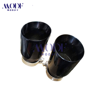 Embout d'échappement universel pour voiture en acier inoxydable 304 de 90 mm, couvre-tuyau d'échappement, pièces de décoration automobile